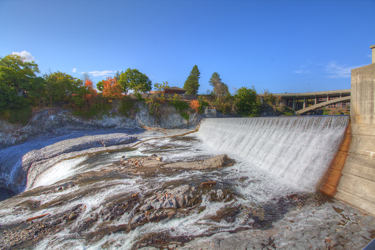 The Spokane River does not have nearly the same volume of water in the Fall that it does in the Spring.