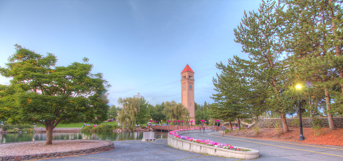 Spokane Riverfront Park and the Spokane Clocktower